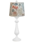 LEXINGTON WHITE TABLE LAMP WITH MONTAUK SHADE