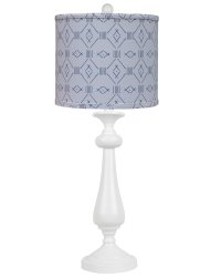 Lexington White Table Lamp with Max Marine Shade