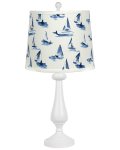 Lexington White 26.5" Table Lamp with Sea View Sky Shade