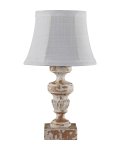 Luxembourg Distressed White Accent Lamp