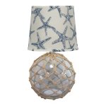 FISHERMAN'S FRIEND TABLE LAMP WITH NAVY SEA STAR SHADE