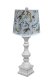Austin Antique White Table Lamp with Hummingbirds Shade