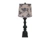 Austin Black Table Lamp with Running Horses Shade