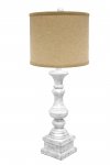 Austin 29" Table Lamp Antique White, Jefferson Linen Shade