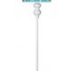 Bridgeport White 60" Floor Lamp with Aqua Sea Horses Shade