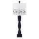 Gables Black Table Lamp with Dandelion Stencil Shade