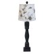 Gables Black Table Lamp with Magnolias Shade