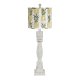 GABLES WHITE TABLE LAMP WITH PINE APPLES SHADE