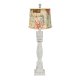 GABLES WHITE TABLE LAMP WITH NAUTICAL PATCH SHADE