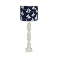 Gables White Table Lamp, Cape May Shade