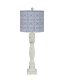 Gables White Table Lamp with Max Marine Shade