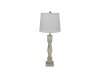 Gables Washed Wood Finish 30" Table Lamp with Ivory Linen Shade