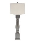HUDSON TALL TABLE LAMP WITH IVORY LINEN SHADE