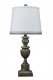 Copen Grey 28" Table Lamp with Linen Shade - 3 Grey Trims
