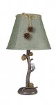Pine AHS Lighting L1459-U1 Bayfield Floor Pinecone Shade Lamp 19.0 x 10.0 x 60.0 