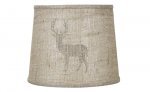 Silhouette Lamp Shade - Deer on Burlap