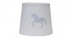 Silhouette Lamp Shade - Horse on Linen
