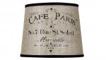 Stencil Lamp Shade ? Cafe Paris on Burlap