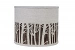 Stencil Lamp Shade Birch Trees on Heavy Basket