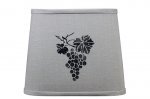 Stencil Lamp Shade ? Black Grapes on Gray Linen