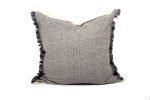 Herringbone Large Square pillow Dark Slate 24"