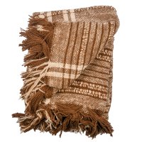 Heavy Check Earth Brown Throw