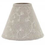 Candle Wick Stitch on Taupe 16" Empire Shade